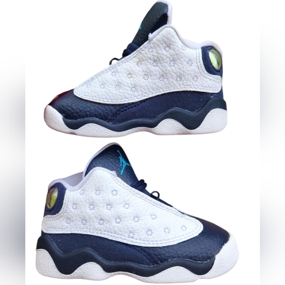 Nike Air Jordan 13 Retro TD Toddler Obsidian Navy Blue White DJ3004-144 Size 9C